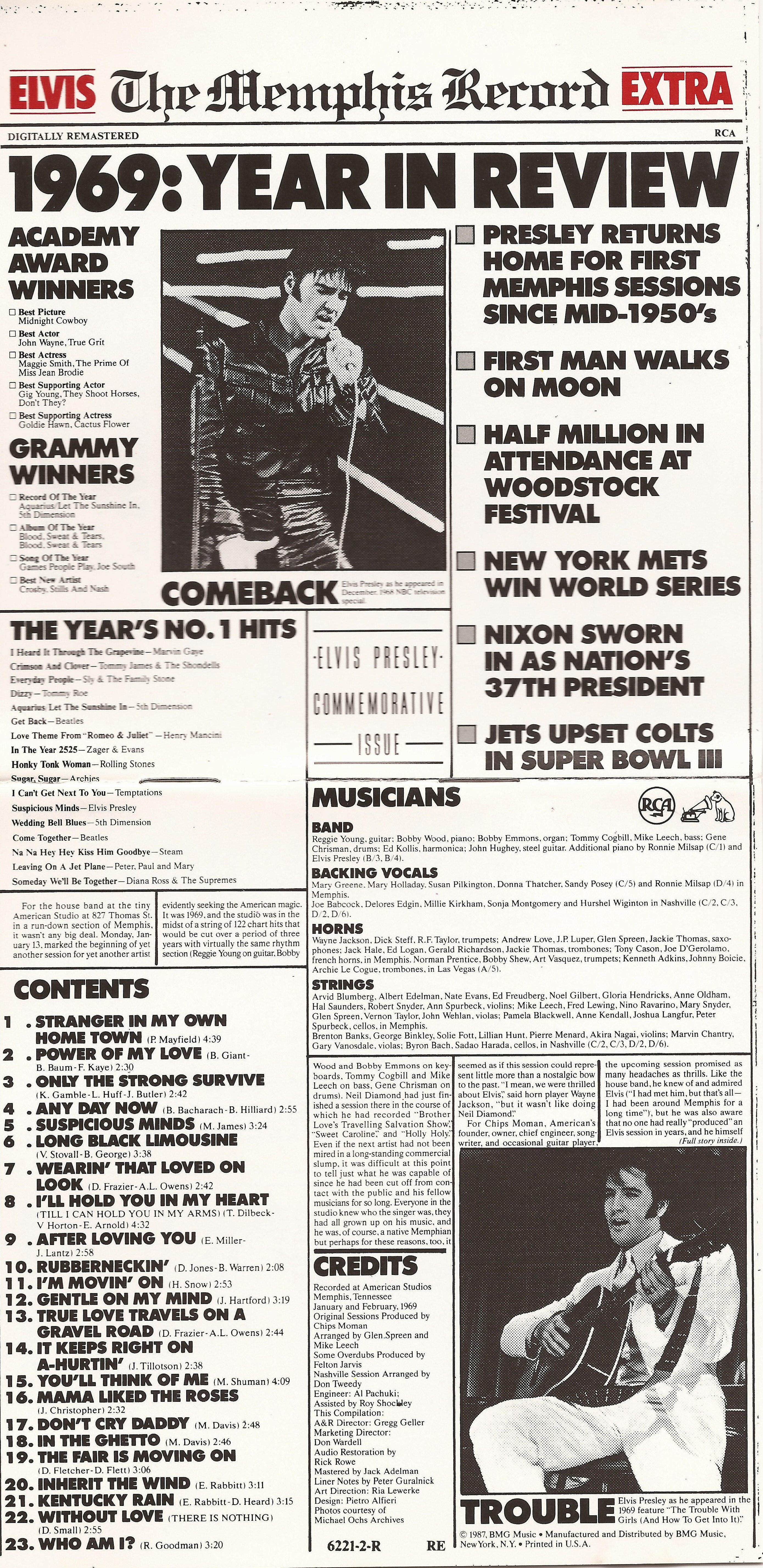 Elvis Presley  The Memphis Record : Front + Inlay